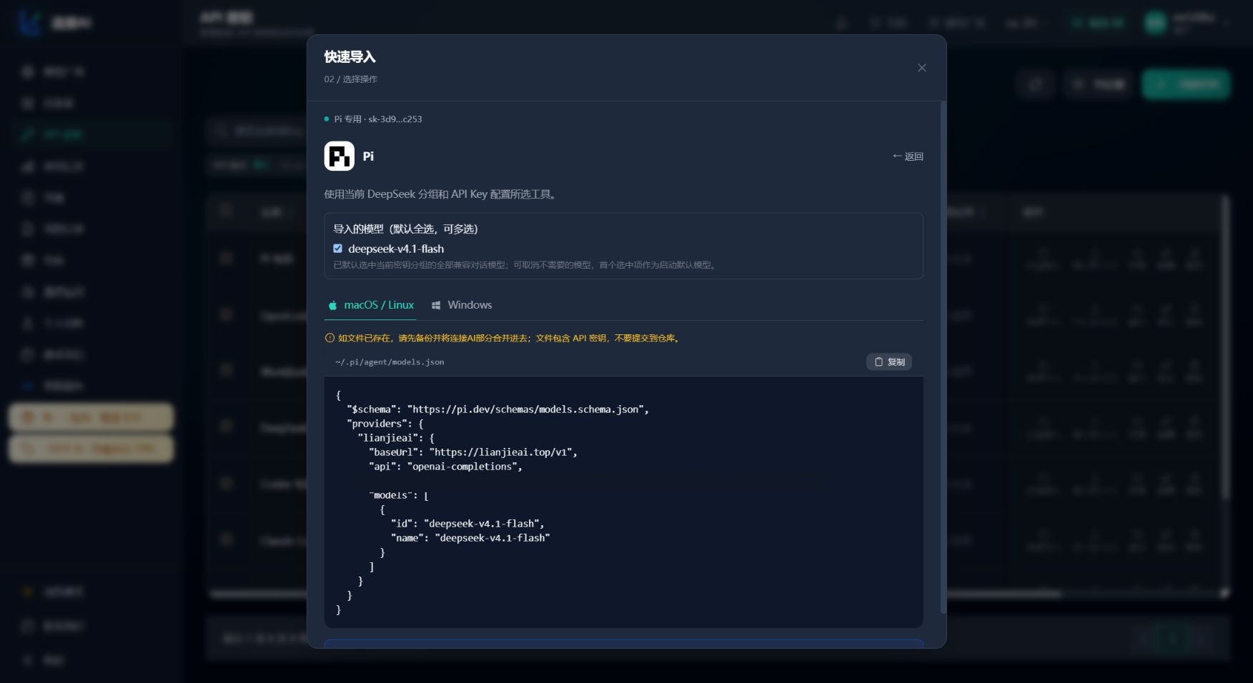 Pi 模型多选与 models.json 文件的主站完整视口